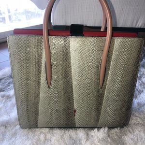 Christian Louboutin Paloma Medium Salmon Skin Tote
